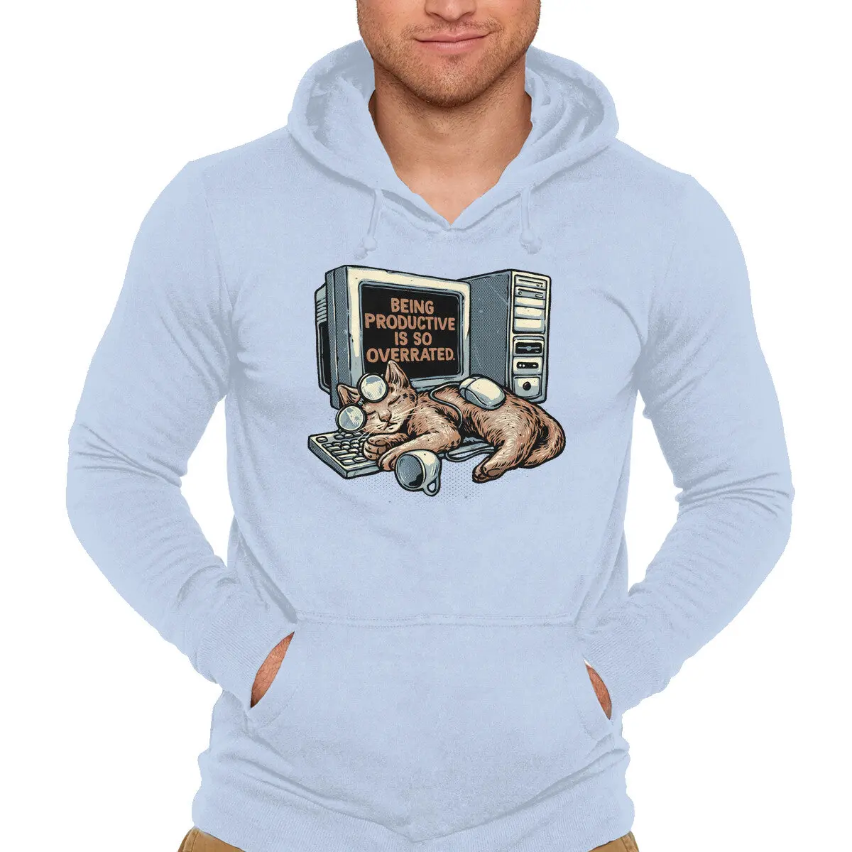 Ironic Productivity Sweatshirt - Image 4