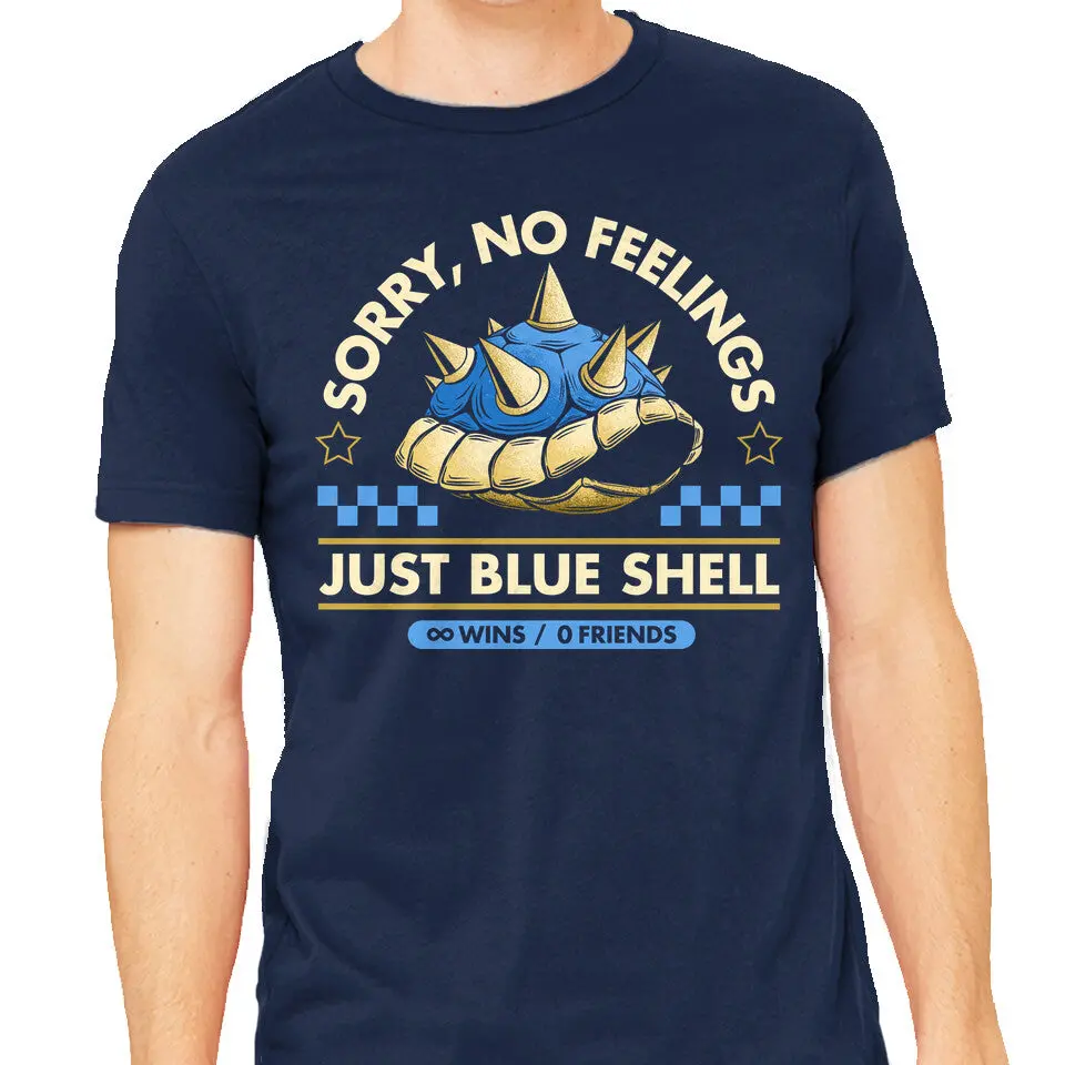 Sorry, No Feelings—Just a Bold Blue Shell Tee - Image 5