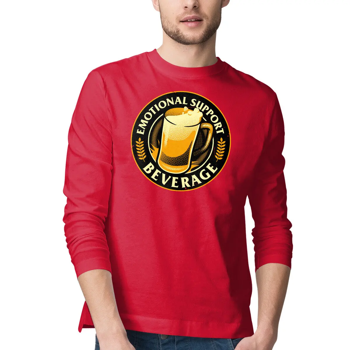 Emotional Support Beer T-Shirt for Men - Image 7