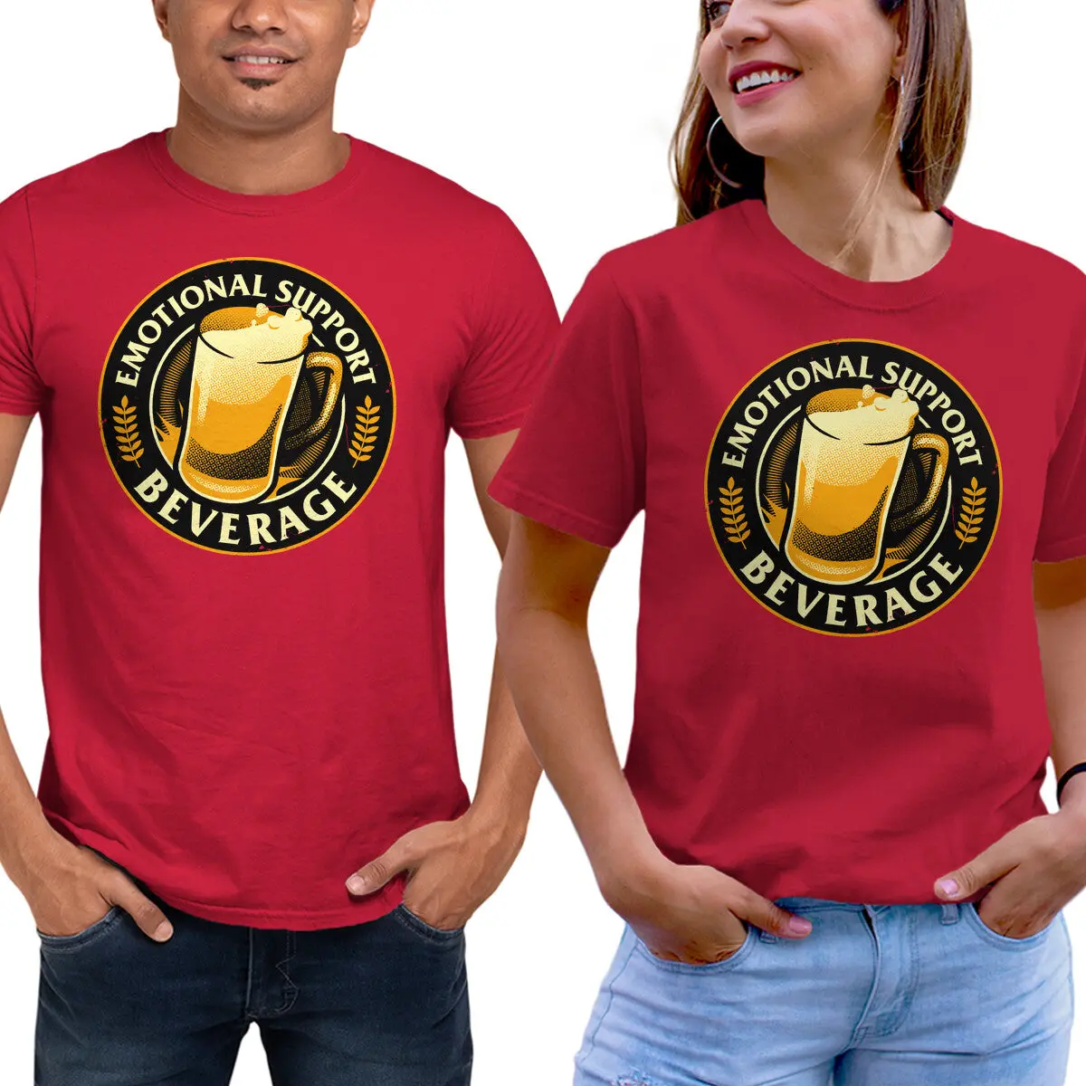 Emotional Support Beer T-Shirt - Image 9
