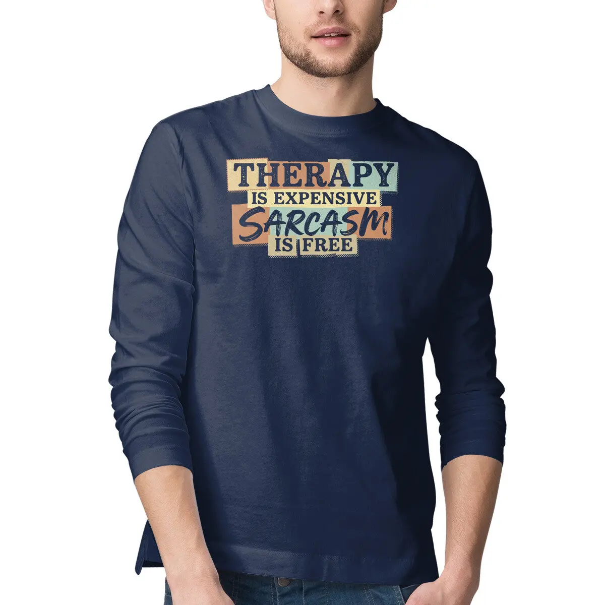 Sarcastic Long-Sleeve T-Shirt for Men - Image 4