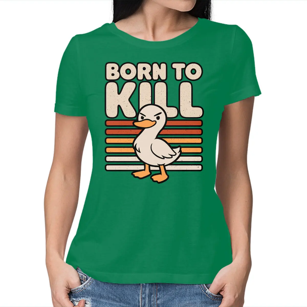 Playful Ironic Duck T-Shirt for Women - Image 13