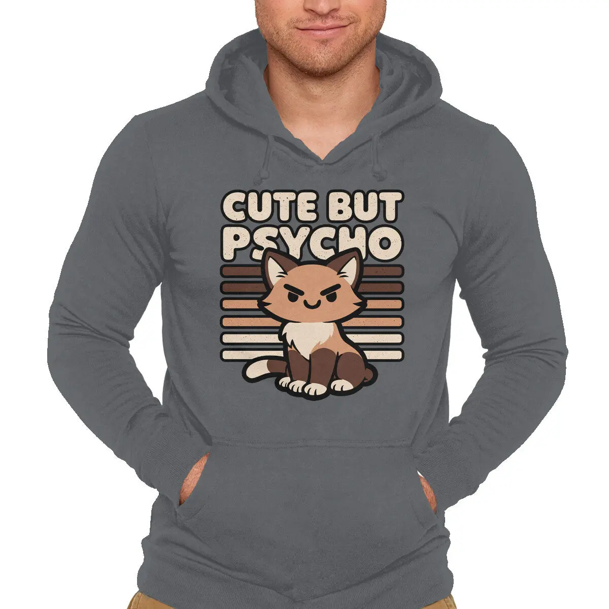 Ironic Cat Pullover Sweatshirt - Image 7