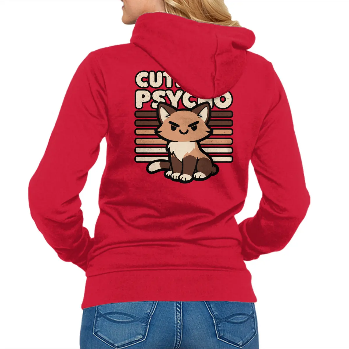 Ironic Cat Zip-Up Sweatshirt - Image 7