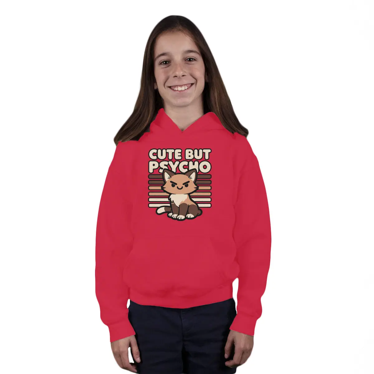 Ironic Cat Pullover Sweatshirt for Teens - Image 7