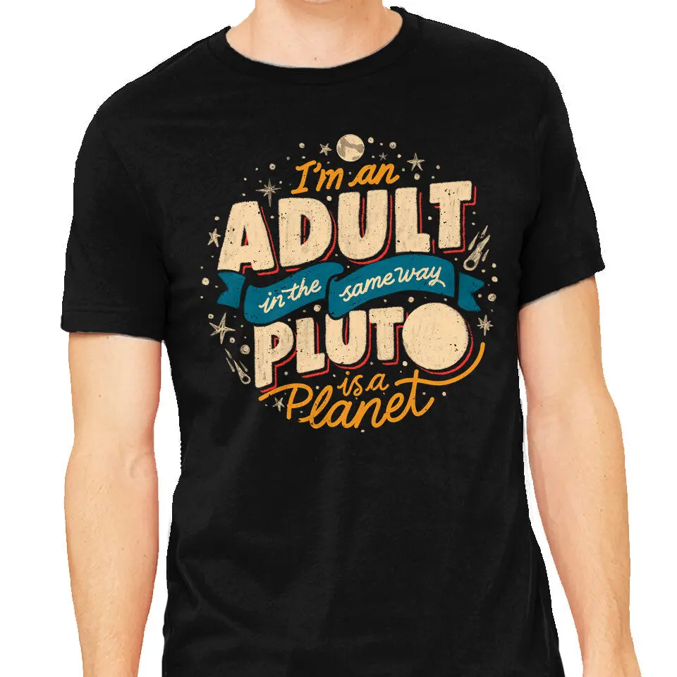 Pluto Planet Satire Heavyweight T-Shirt - Image 5