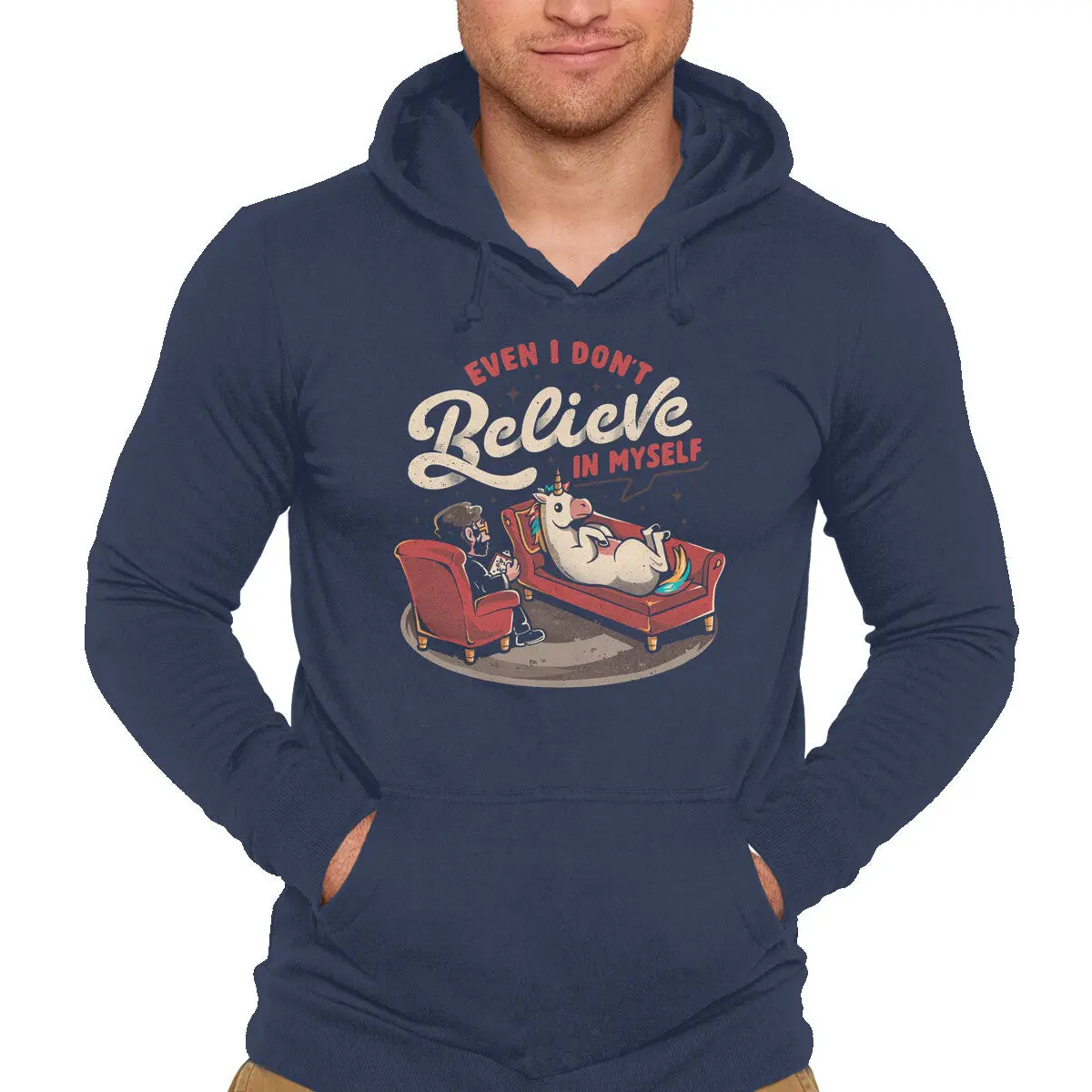 Even I Don’t Believe in Myself – Playful Skepticism Sweatshirt - Image 4