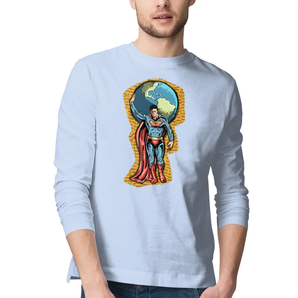 Weight of the World Long Sleeve T-Shirt for Men - Image 13