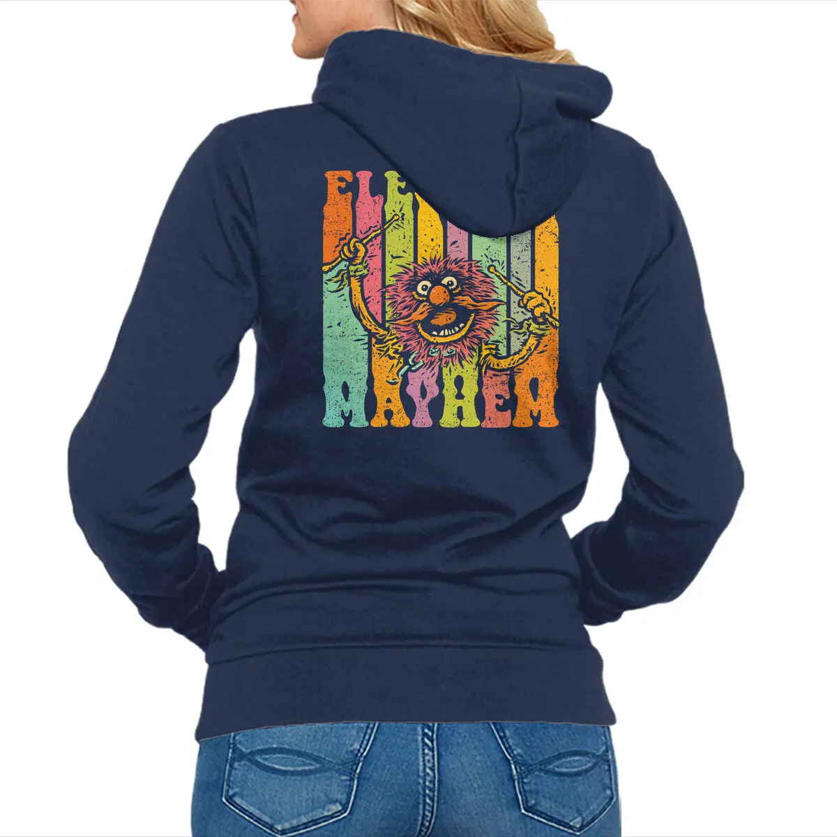 Electric Mayhem Unisex Zip-Up Sweatshirt - Image 4