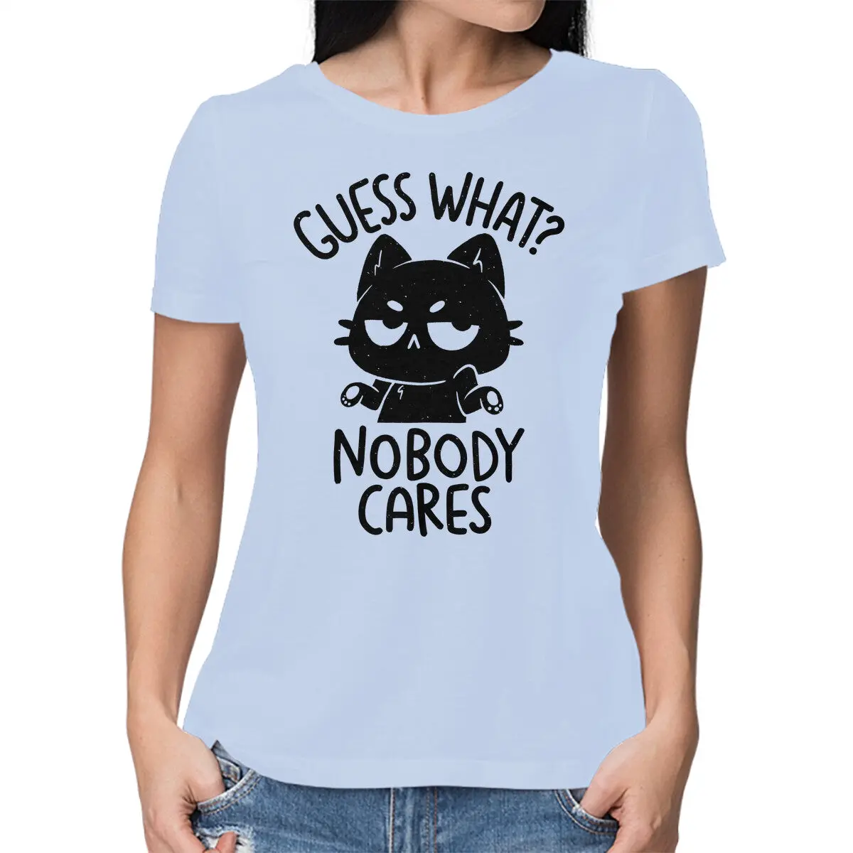 Ironic Slogan Cotton T-Shirt for Women - Image 9