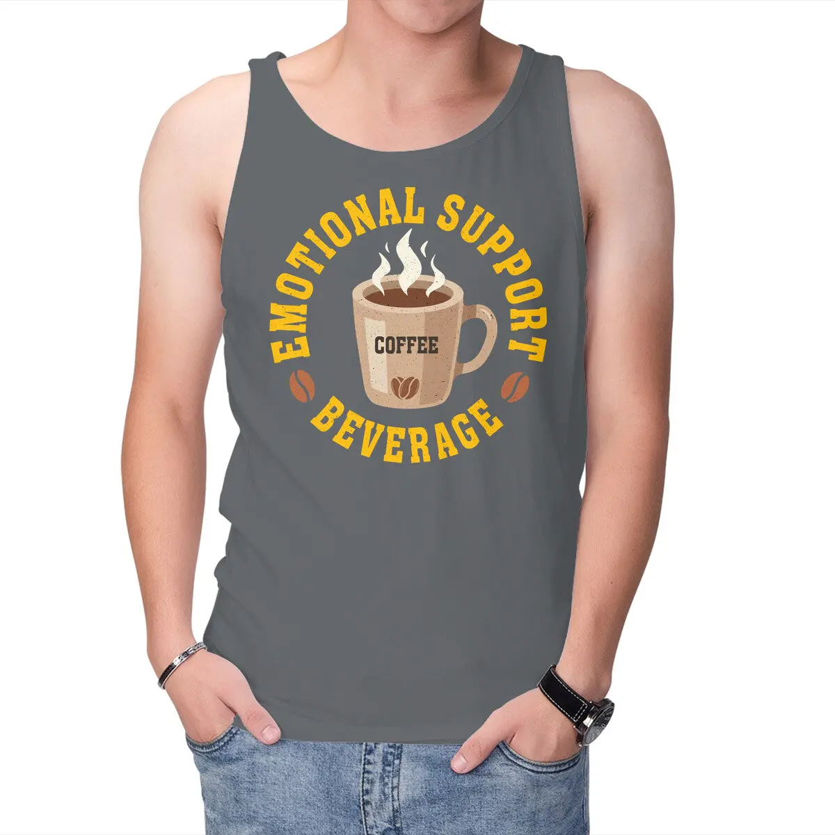 Coffee-Themed Emotional Support Tank Top - Image 7