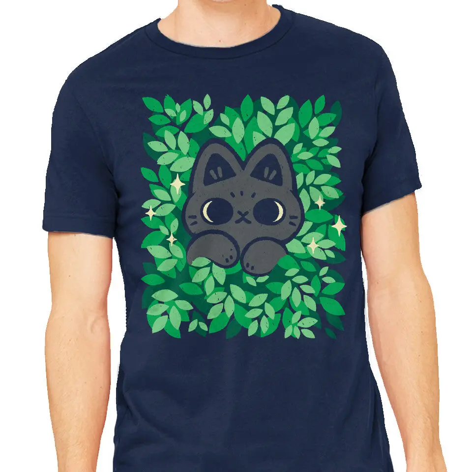 Black Cat Peek Tee for Men – Heavyweight Cotton - Image 5