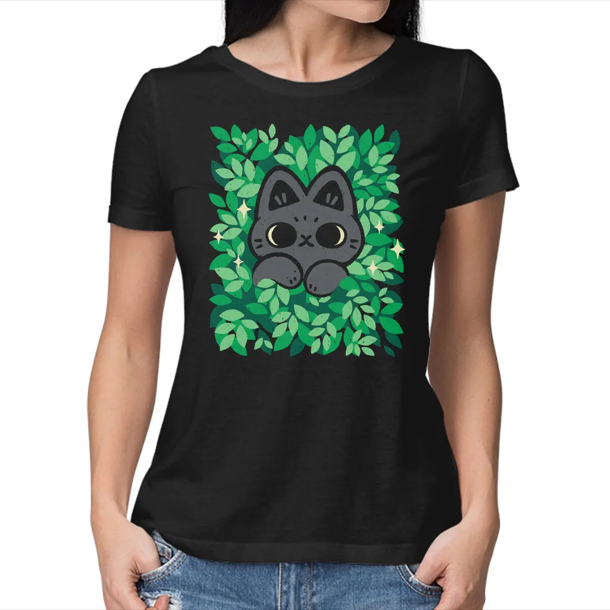 Cute Black Cat Peeking 1