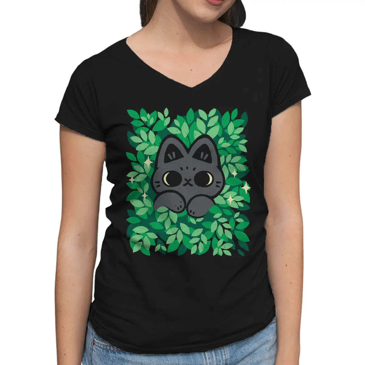Cute Black Cat Peeking 1