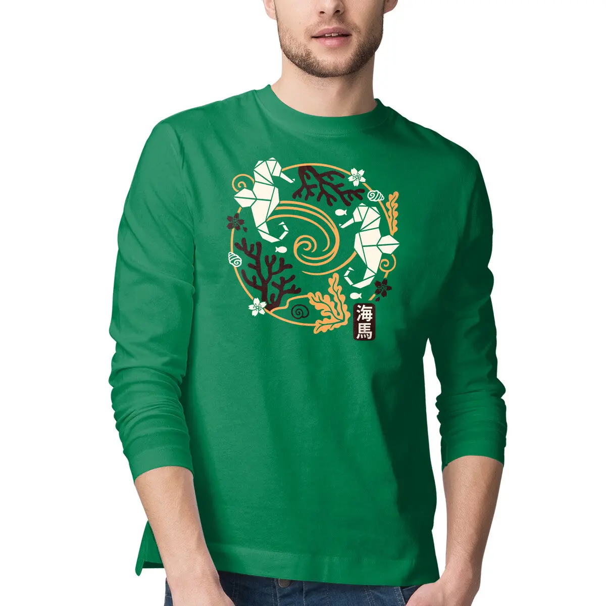 Origami Seahorse Graphic T-Shirt - Image 7