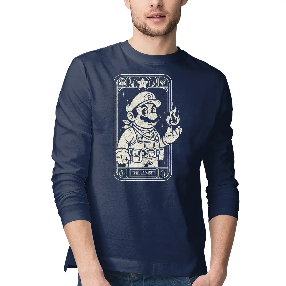 Plumber-Themed Long-Sleeve T-Shirt for Men - Image 4