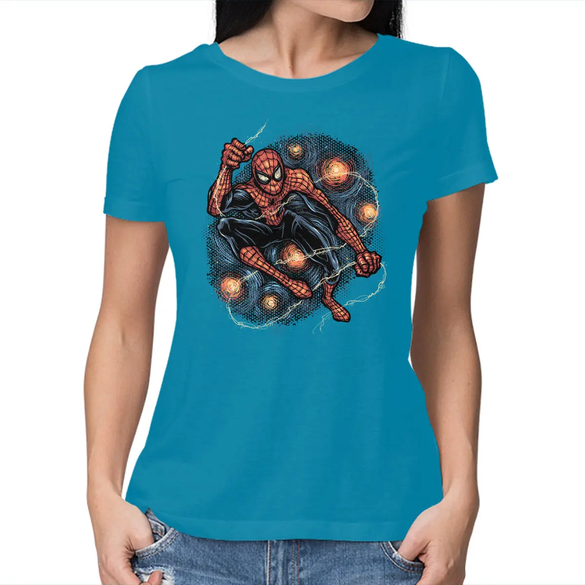 Starry Night Inspired Women's Swing Tee - Image 13