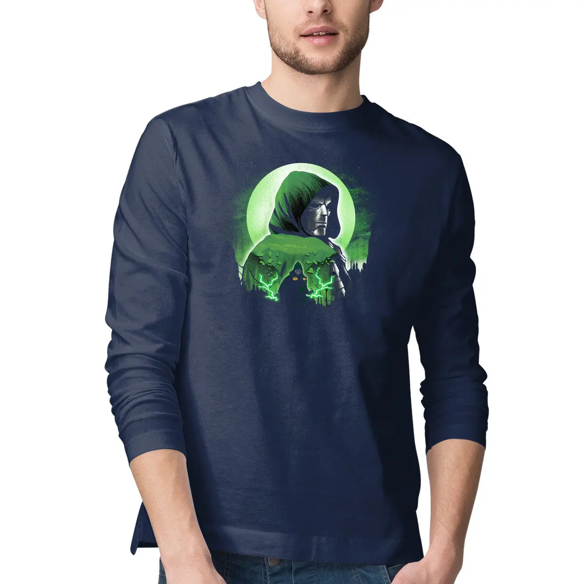 Emperor Doom Long-Sleeve Graphic T-Shirt for Men - Image 4