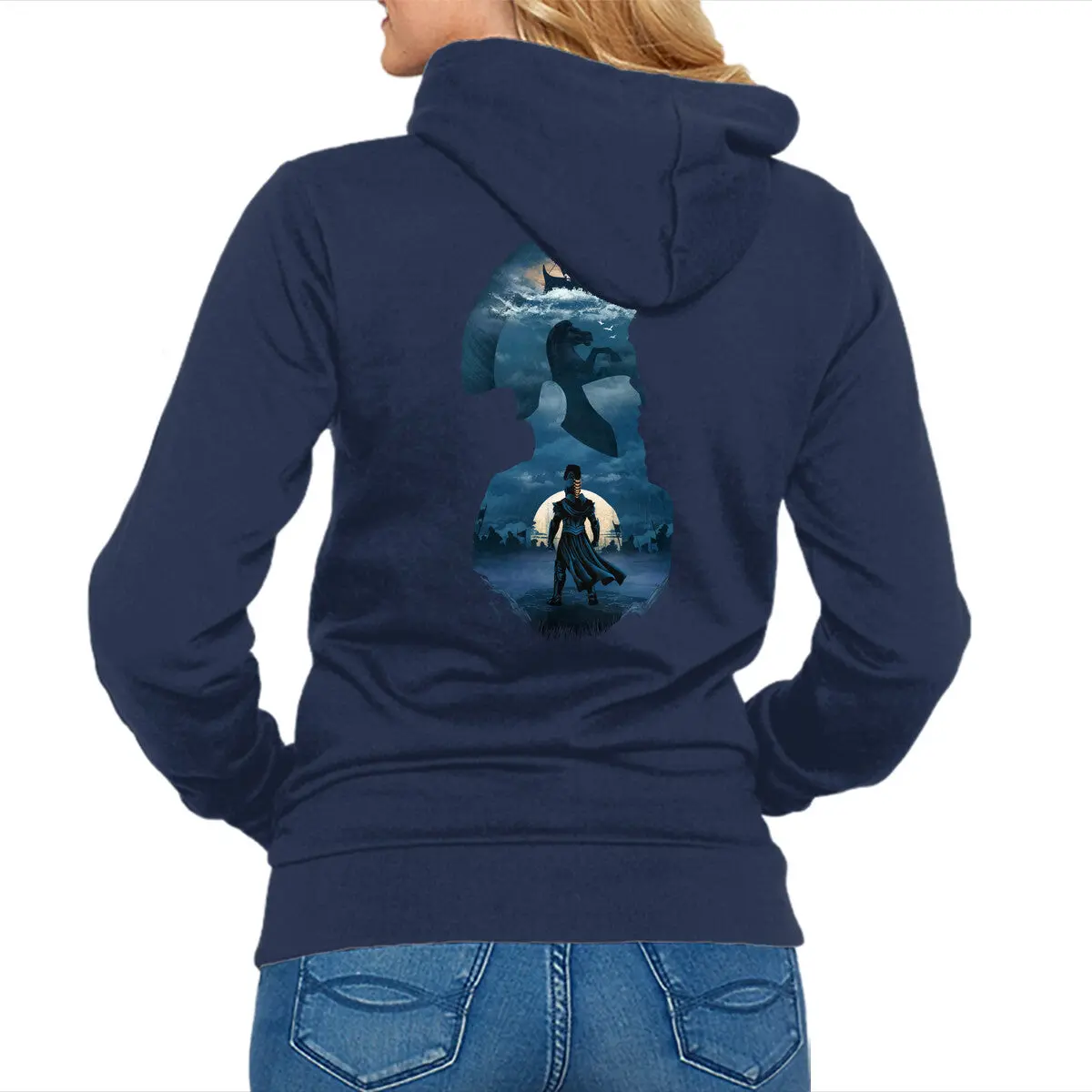 Greek King Inspired Unisex Zip-Up Sweatshirt - Image 4