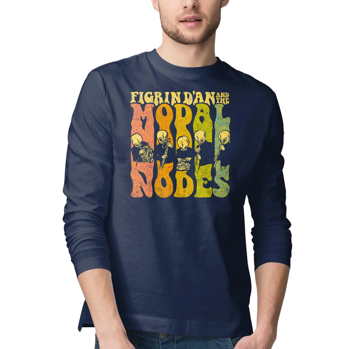 Modal Nodes Long-Sleeve T-Shirt for Men - Image 4