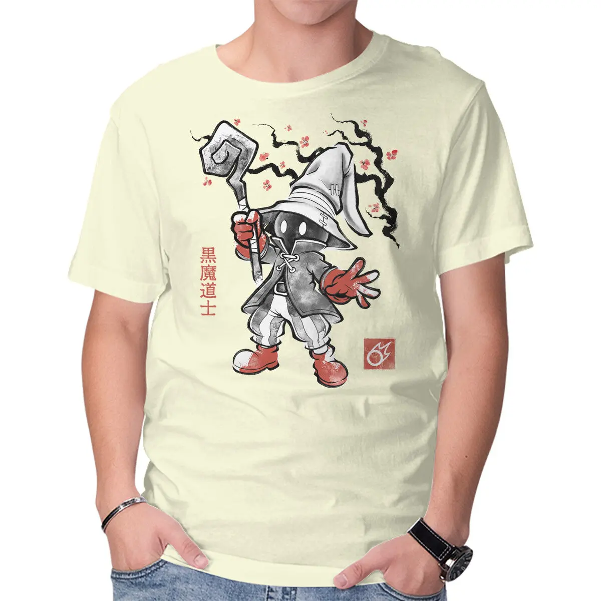 Void Caster Sumi-E Graphic T-Shirt for Men - Image 9