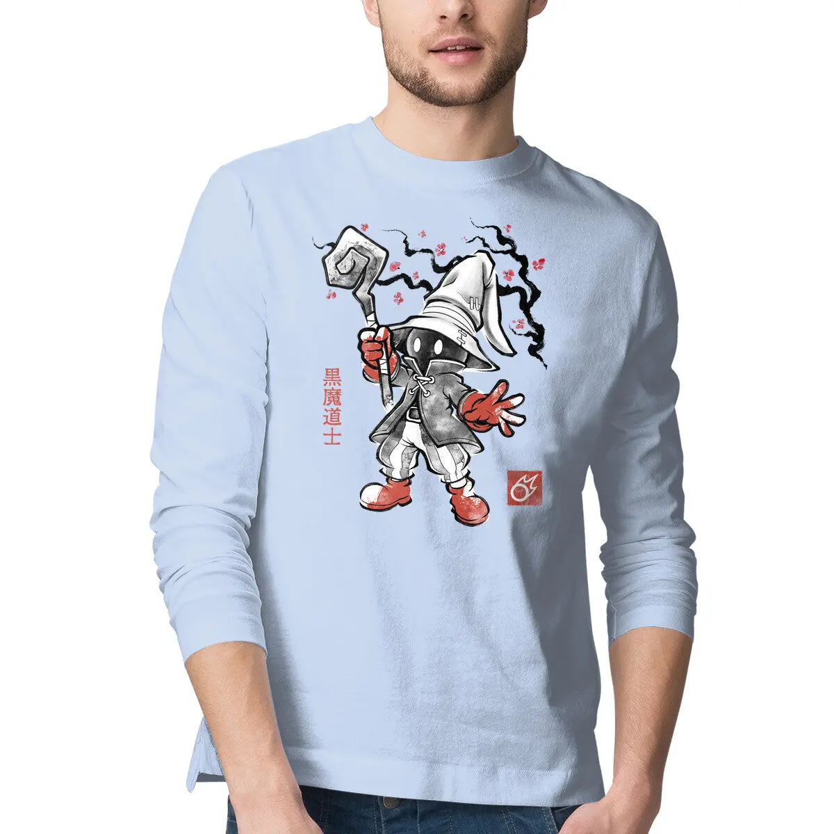 Void Caster Sumi-E Long-Sleeve T-Shirt for Men - Image 4