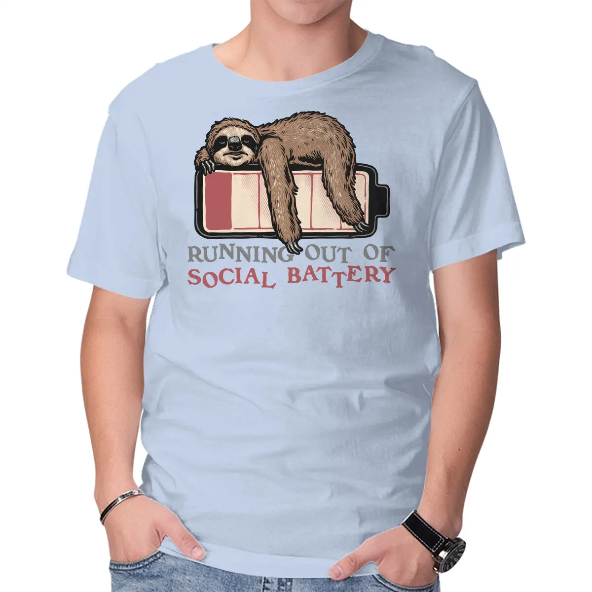 Social Battery Depleted Tee for Men - Image 17