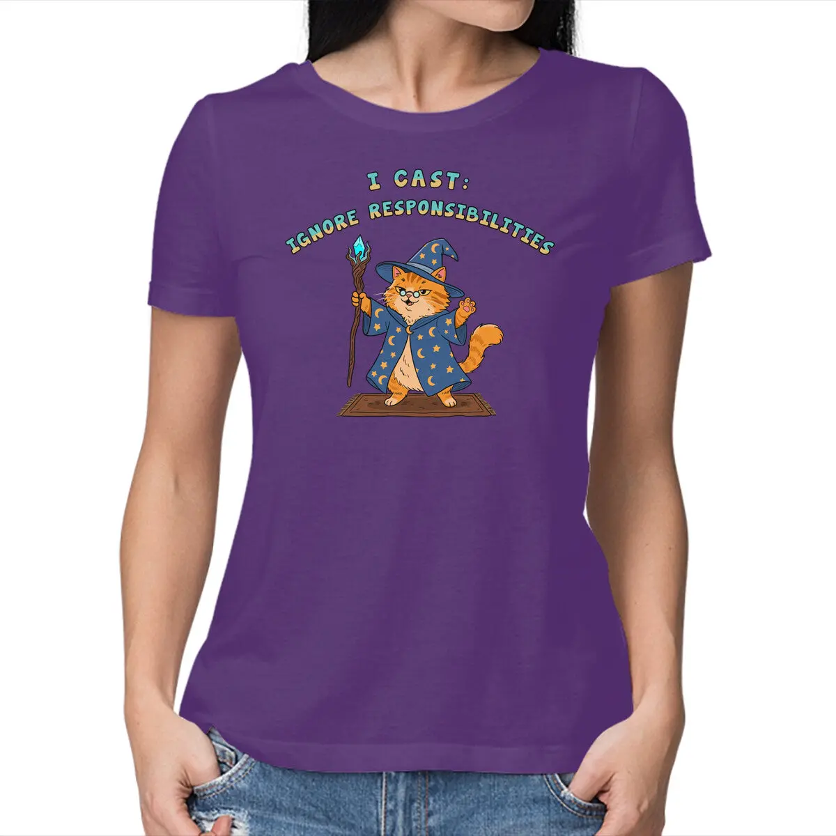 Ignore Responsibilities Women's Basic Cotton T-Shirt - Image 17