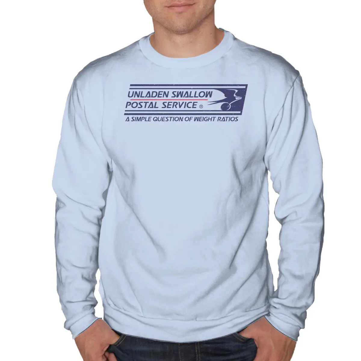 Unladen Swallow Themed Crew Neck Sweatshirt - Image 4
