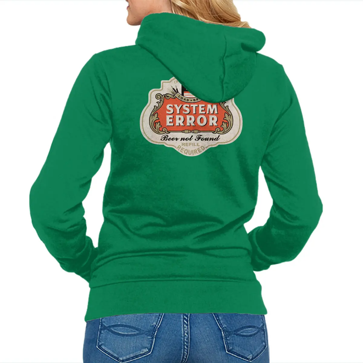 Tech-Inspired Humor Sweatshirt: 'System Error – Beer Not Found' - Image 7