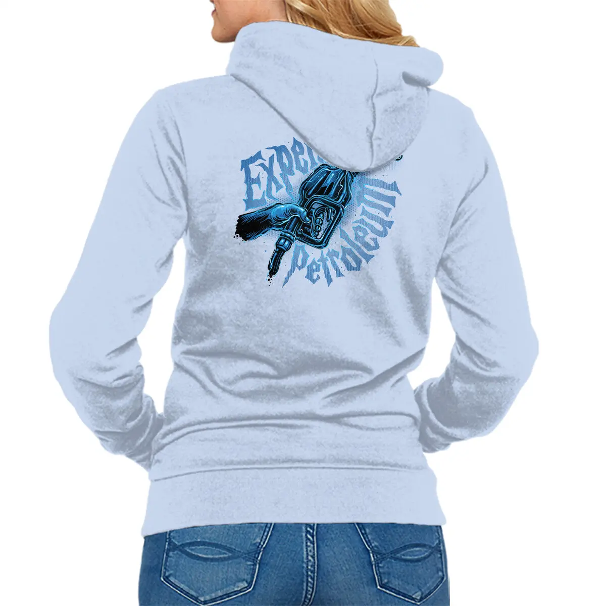 Luxury Petroleum-Hue Zip-Up Sweatshirt - Image 7