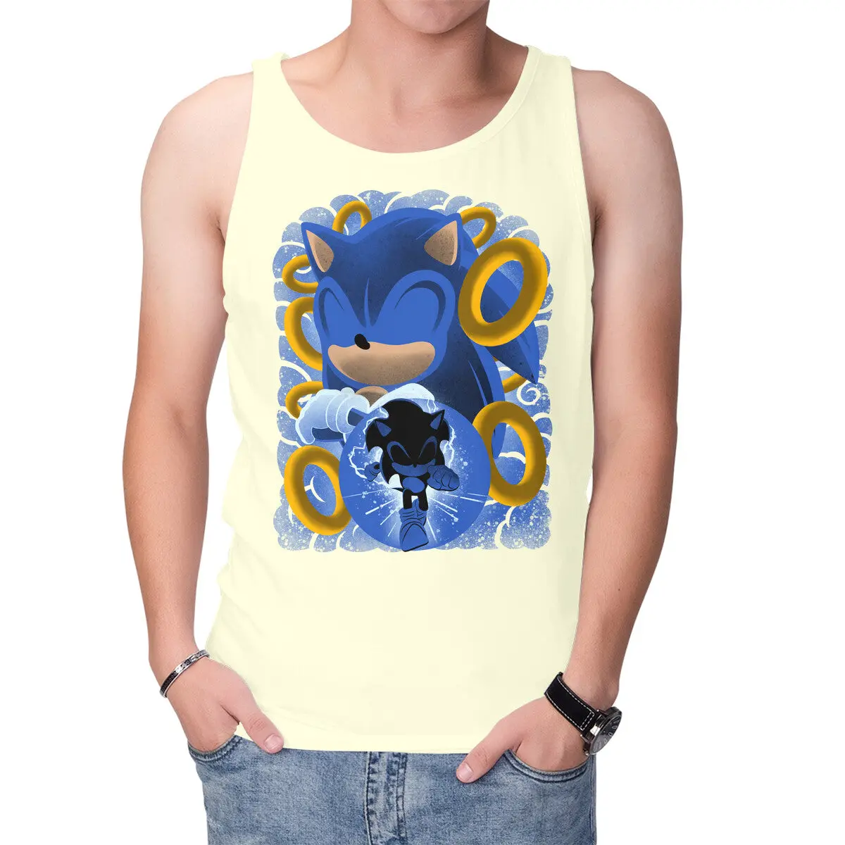 Blue Hedgehog Graphic Tank Top - Image 10