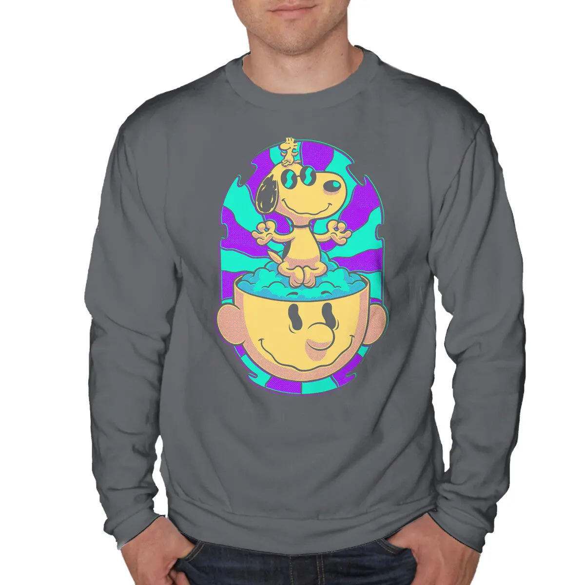 Kids' Psychedelic Beagle Crewneck Sweatshirt - Image 7