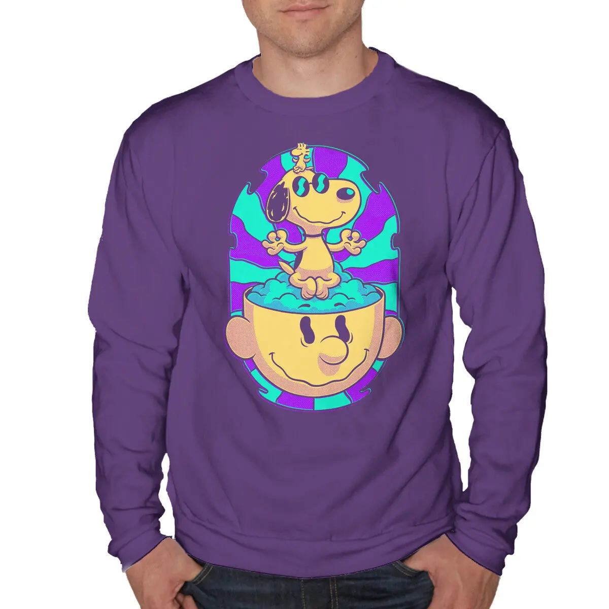 Kids' Psychedelic Beagle Crewneck Sweatshirt - Image 10