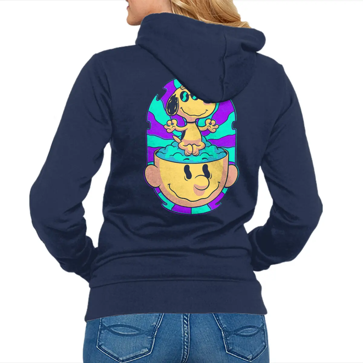 Kids' Psychedelic Beagle Zip-Up Sweatshirt - Image 4