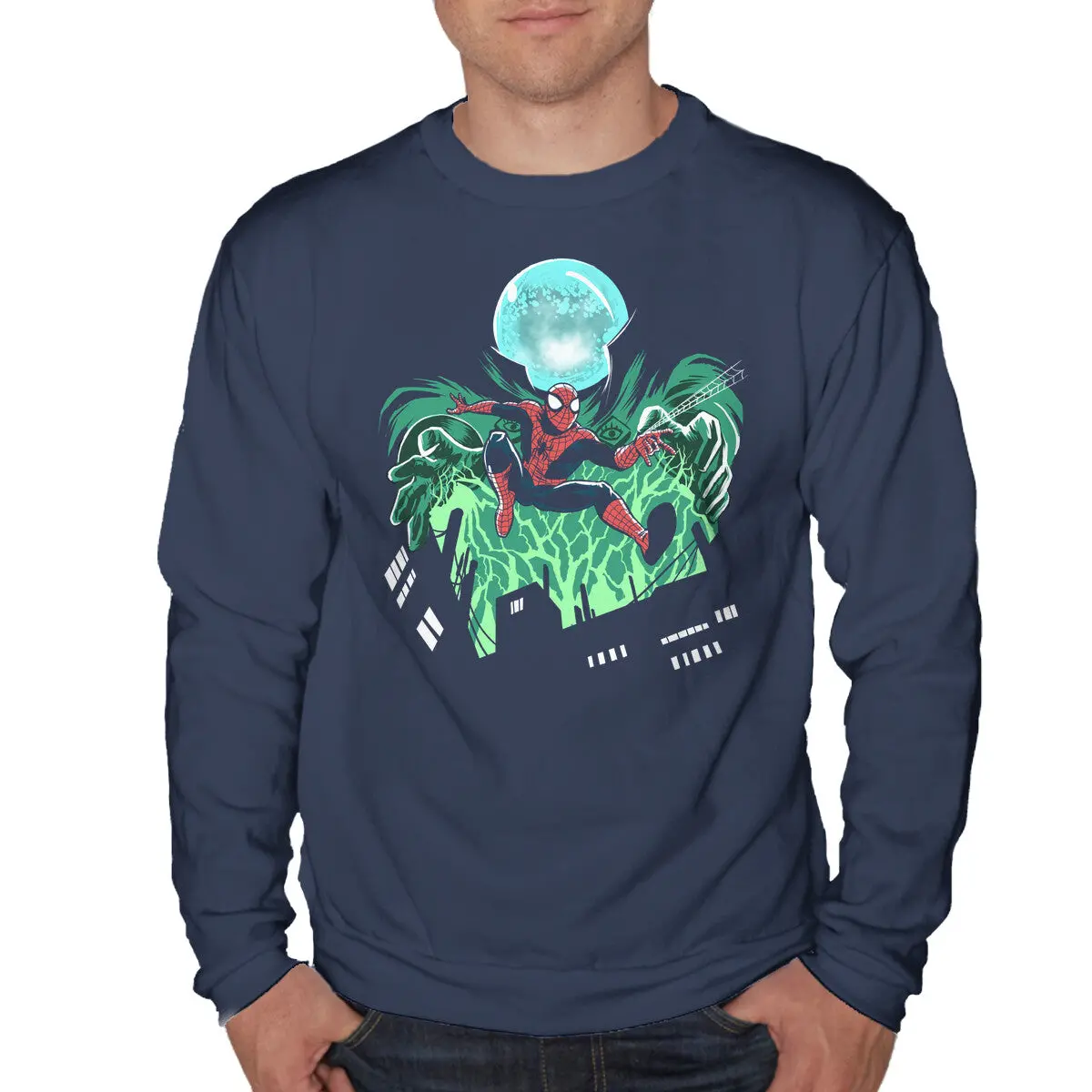 Mysterio Spider-Themed Crew Neck Sweatshirt - Image 4