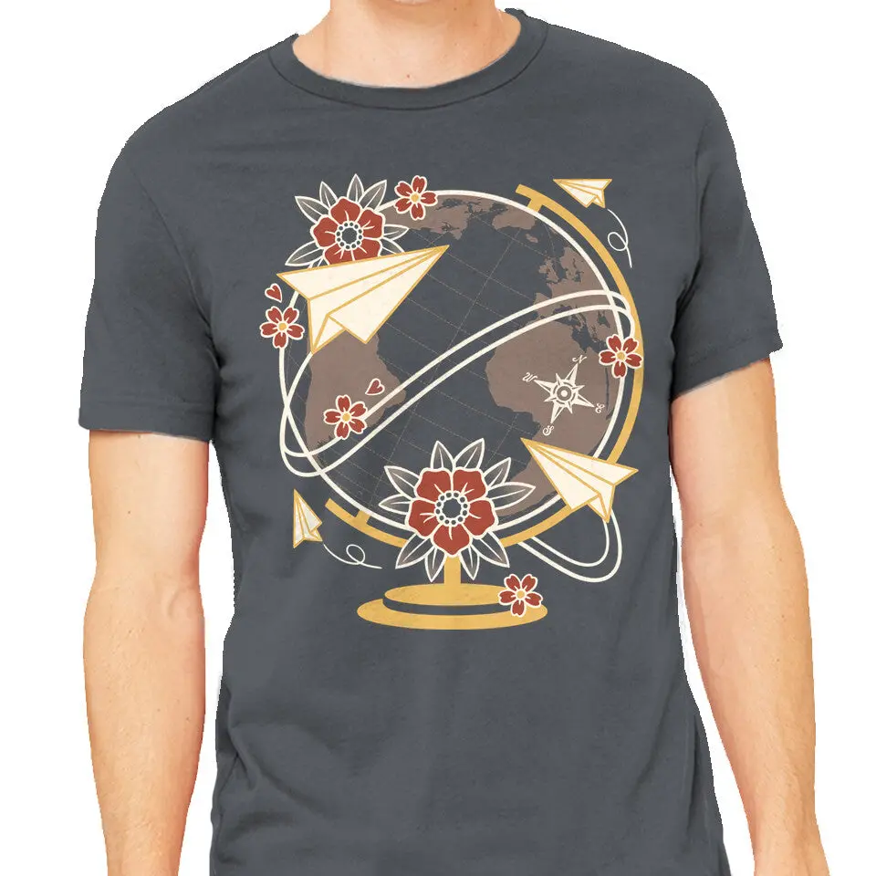 Men's Heavyweight Origami Airplane T-Shirt - Image 9
