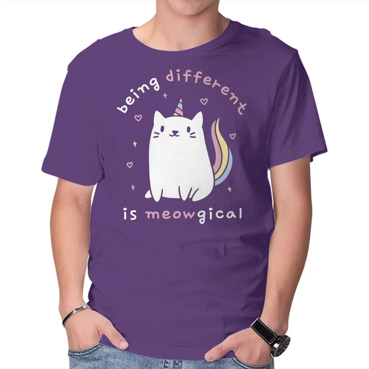 Celebrate Uniqueness with This Playful Cat-Themed T-Shirt - Image 13