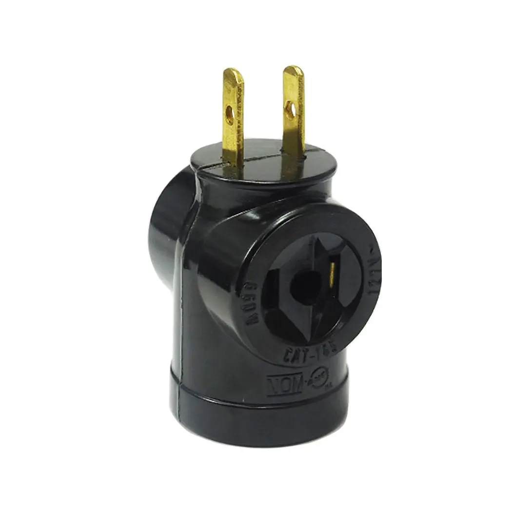 Soquet Iusa Ladrón Con Clavija Negro - La Nueva Eléctrica 1
