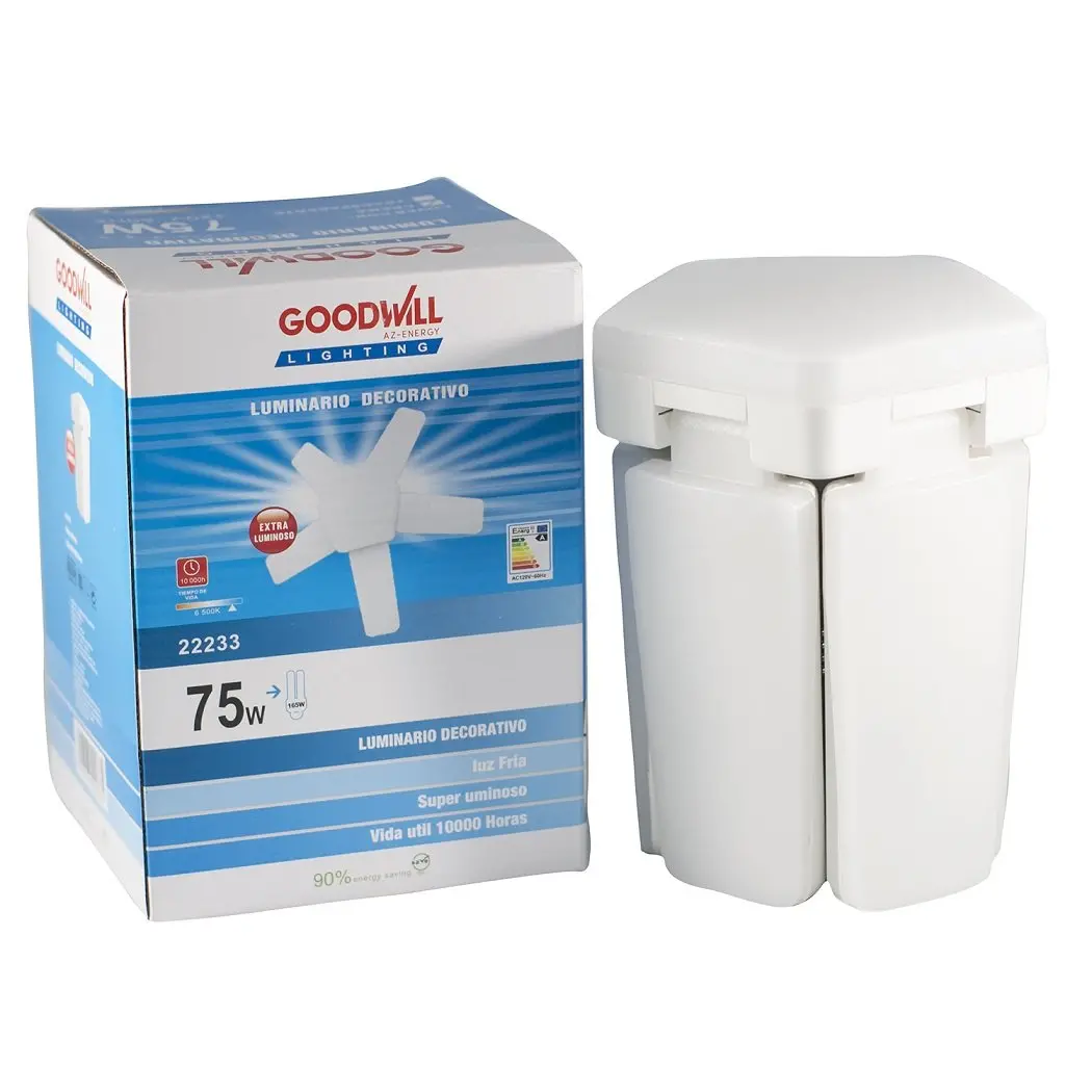 Foco Good Will Led 75W Tipo Ventilador 5 Aspas Crema - La Nueva Eléctrica 1