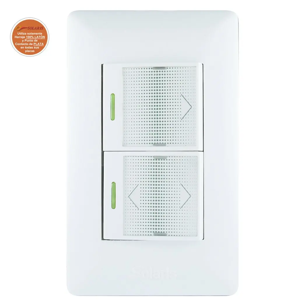 Placa Solaris Ultra Con Apagador Y Apagador Escalera - La Nueva Eléctrica 1