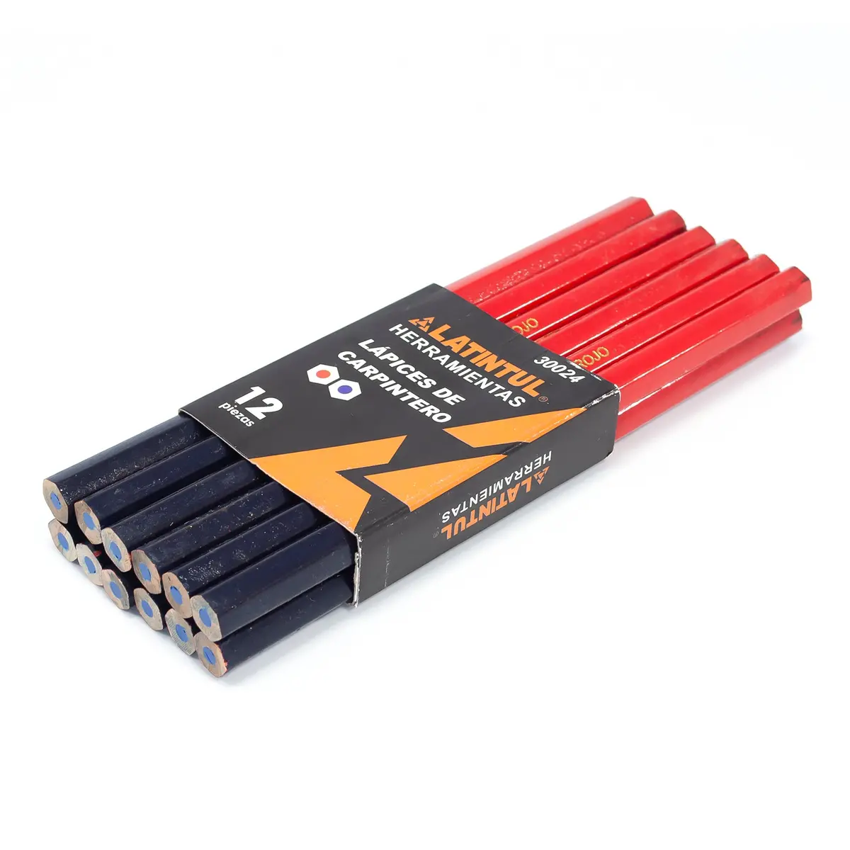 Lápices Latintul Carpintero Azul/Rojo 12 Piezas - La Nueva Eléctrica 2