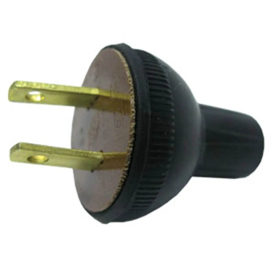 Clavija Iusa Redonda Pvc Negra - La Nueva Eléctrica 1