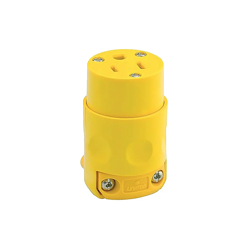 Conector Leviton Pvc 3X15 Amarillo 515Cv - La Nueva Eléctrica 1