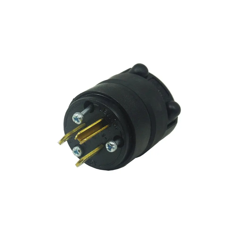 Clavija Leviton De Hule 3X15 125V. Negra - La Nueva Eléctrica 1