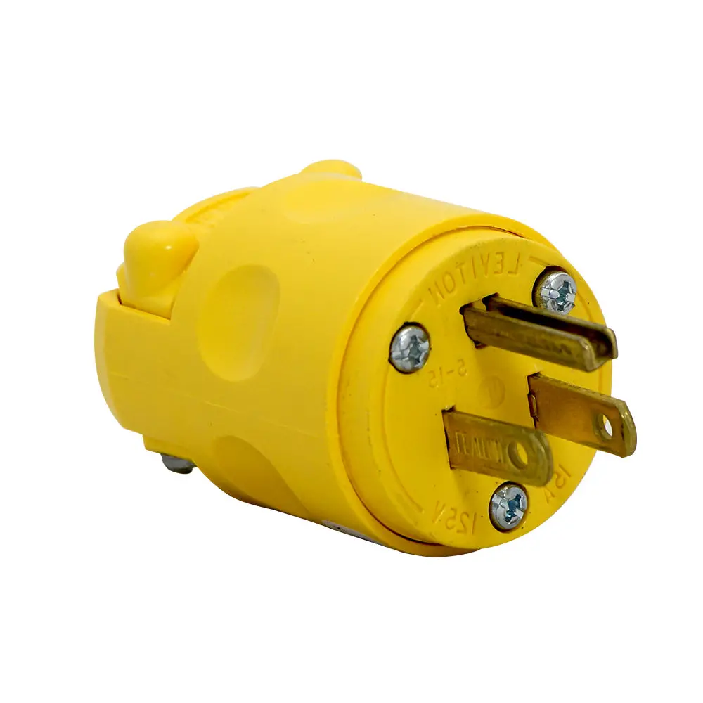 Clavija Leviton Pvc 3X15 125V Amarillo 515Pv - La Nueva Eléctrica 1