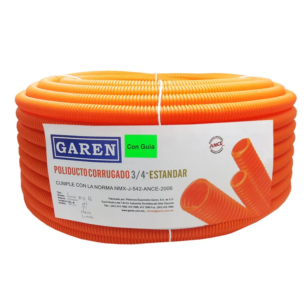 Poliflex Garen 3/4 100 Mts Con Guía Reforzado - La Nueva Eléctrica 1