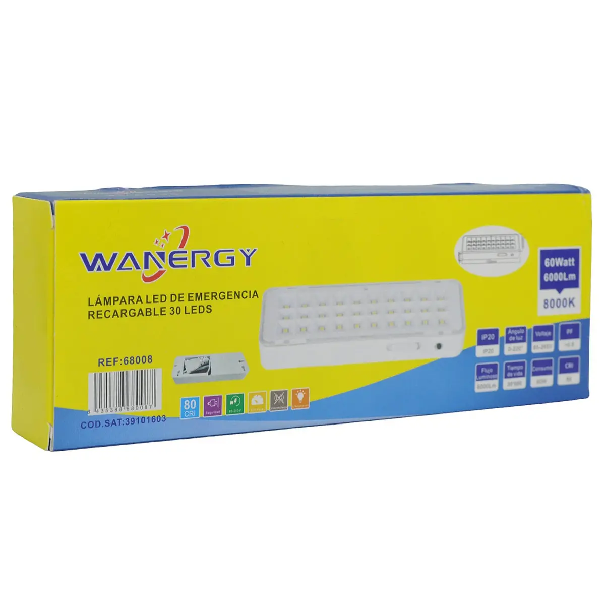 Lámpara Wanergy Led De Emergencia 30 Led 60W - La Nueva Eléctrica 2