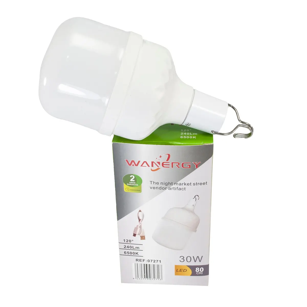 Foco Wanergy Led Bulbo Omnidireccional 30W Recargable - La Nueva Eléctrica 1