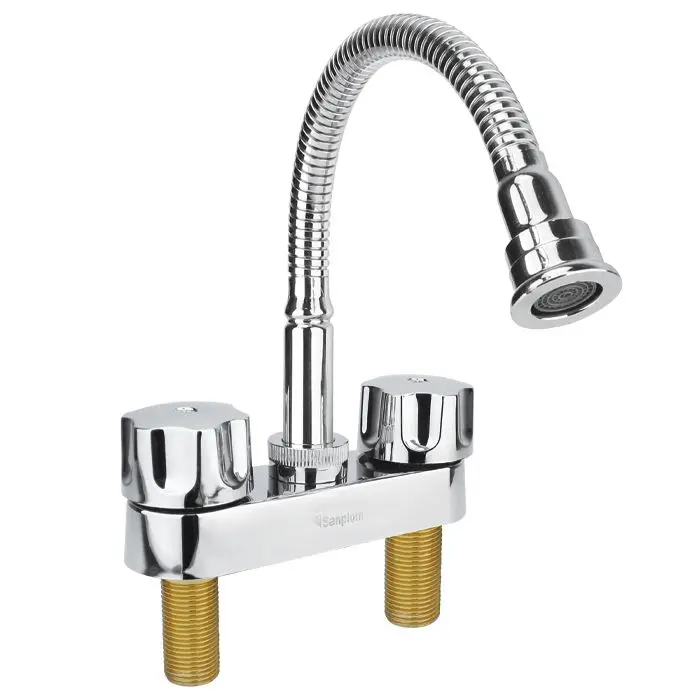 Llave Sanelec Mezcladora Manguera 4 Para Lavabo - La Nueva Eléctrica 1